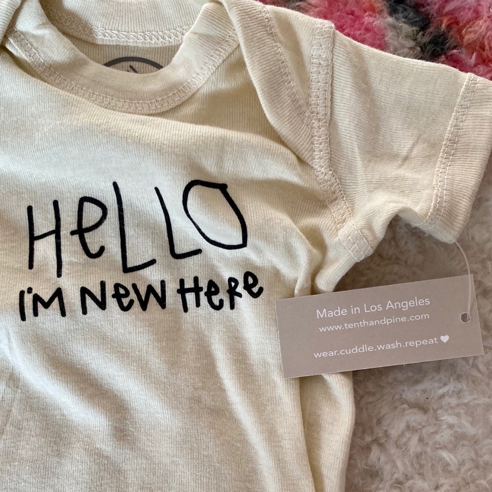 Tenth + Pine newborn onesie